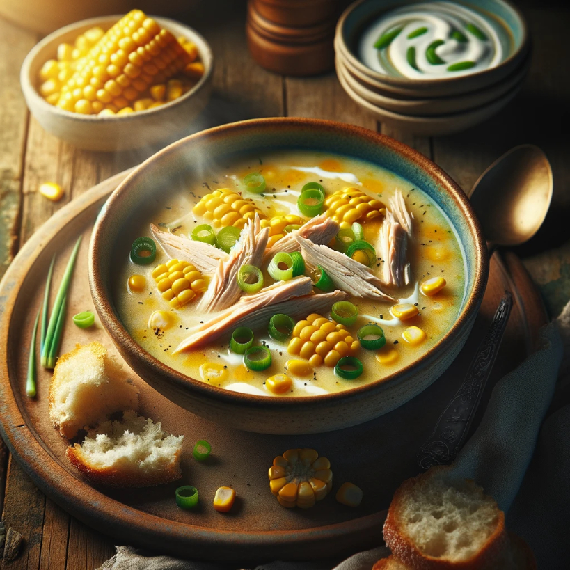 Chicken sweet corn soup