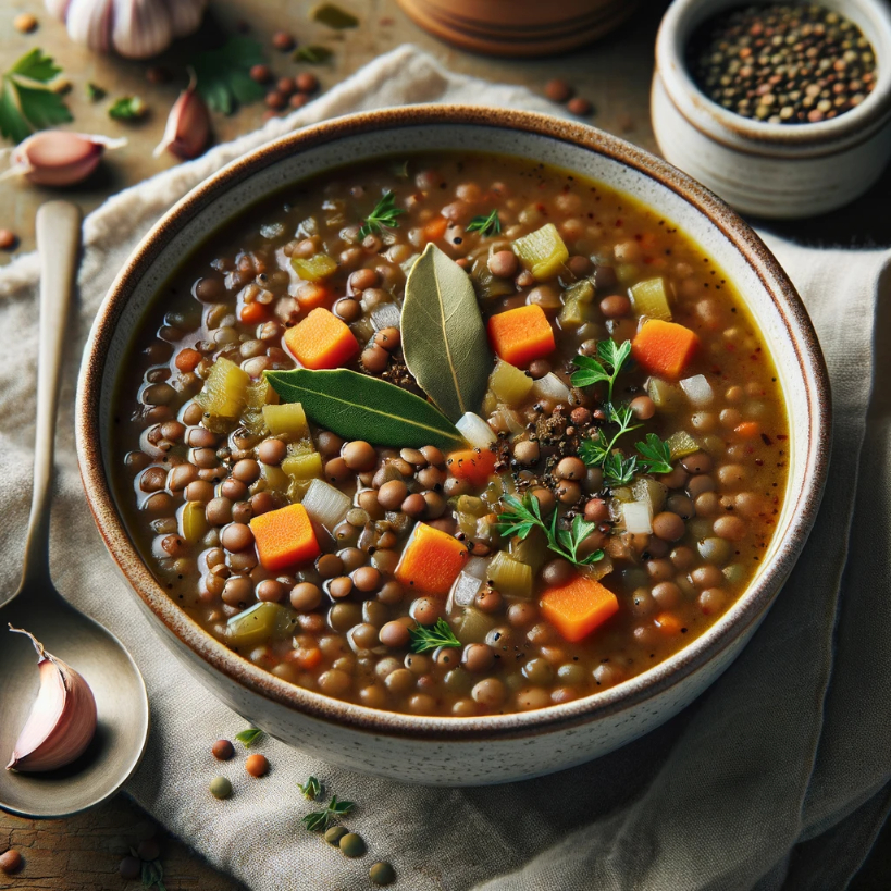 Healthy lentil soup