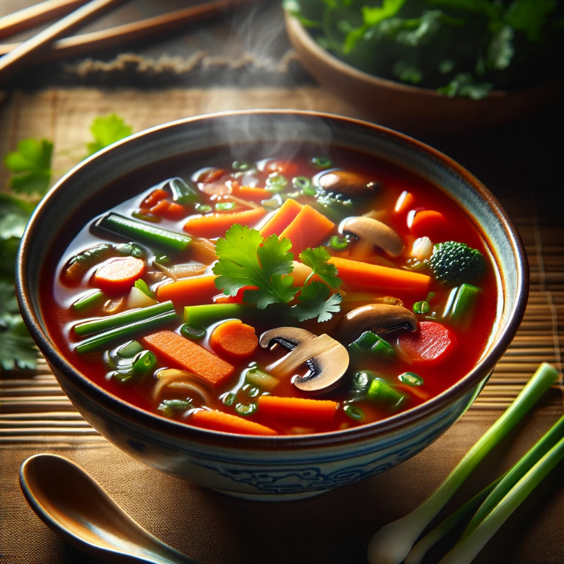 Hot and sour veg soup